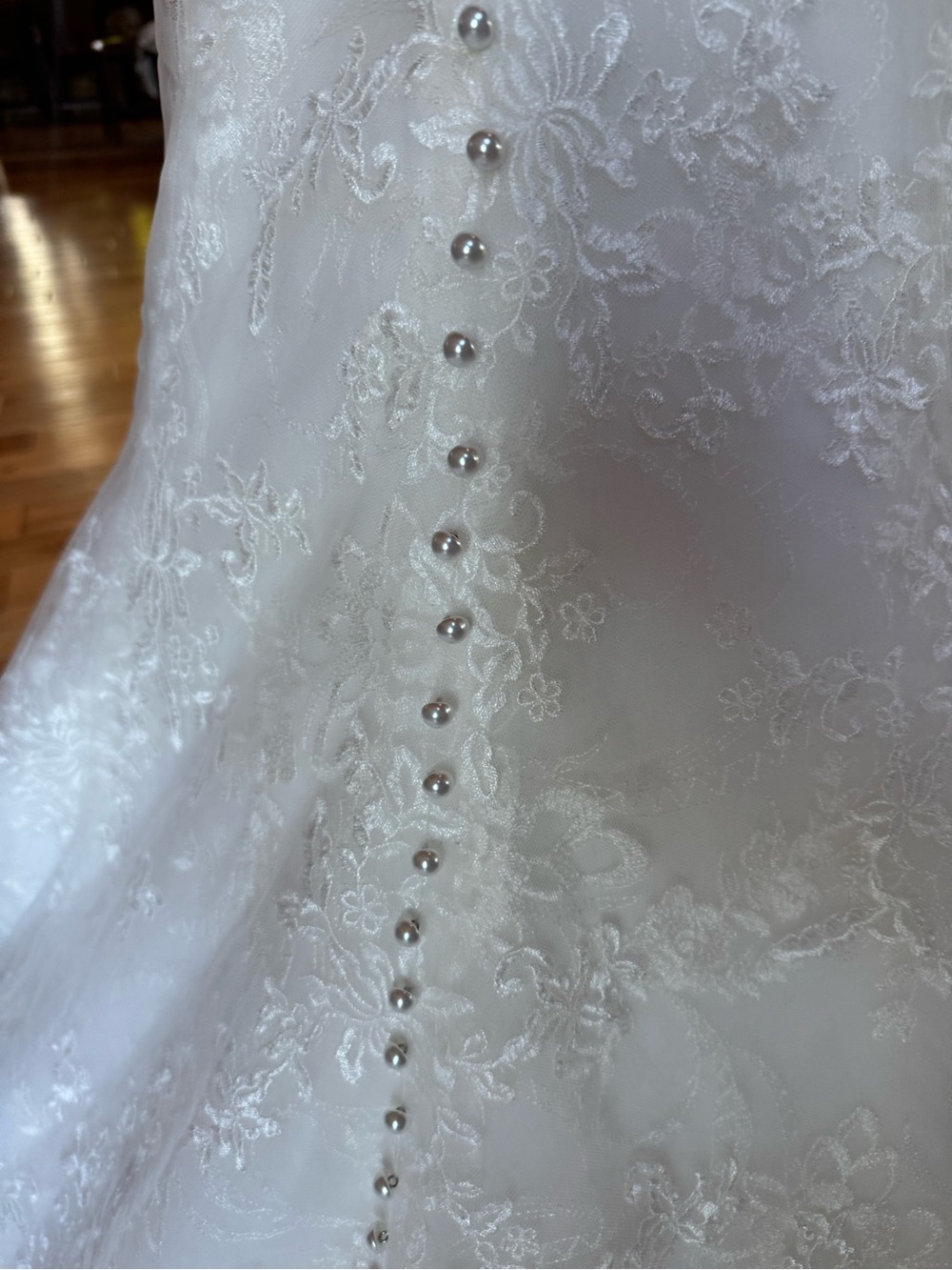 Strapless Lace A-Line Wedding Dress in Ivory - Designer Style - Picture 6 of 8